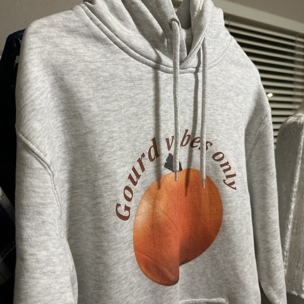 Autumn Fall Unisex Hoodie with Gourd Design Gift Medium Gardening Garden Plant - Picture 4 of 6